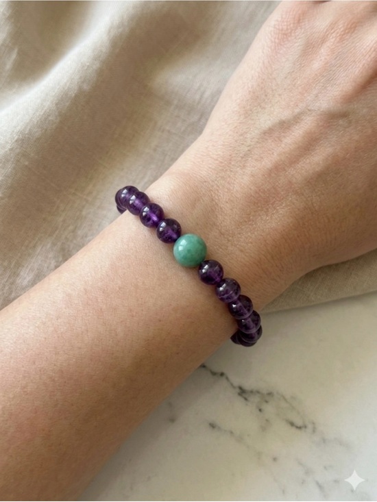 Hand Crafted Jewelry - Amethyst and Aventurine Bracelet